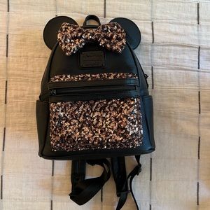 Disney Parks Loungefly Belle of the Ball Bronze Backpack